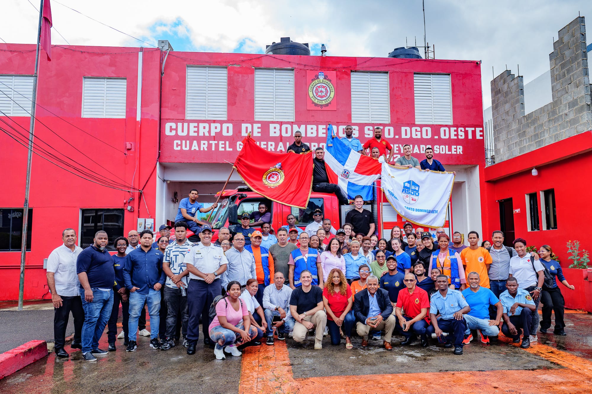 June 2025 medical team at a Santo Domingo fire station, Dominican Republic